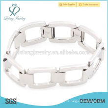 Hot sale stainless steel silver heavy bracelet,men's silver bracelet jewelry